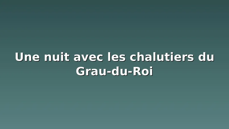 Une nuit avec les chalutiers du Grau-du-Roi